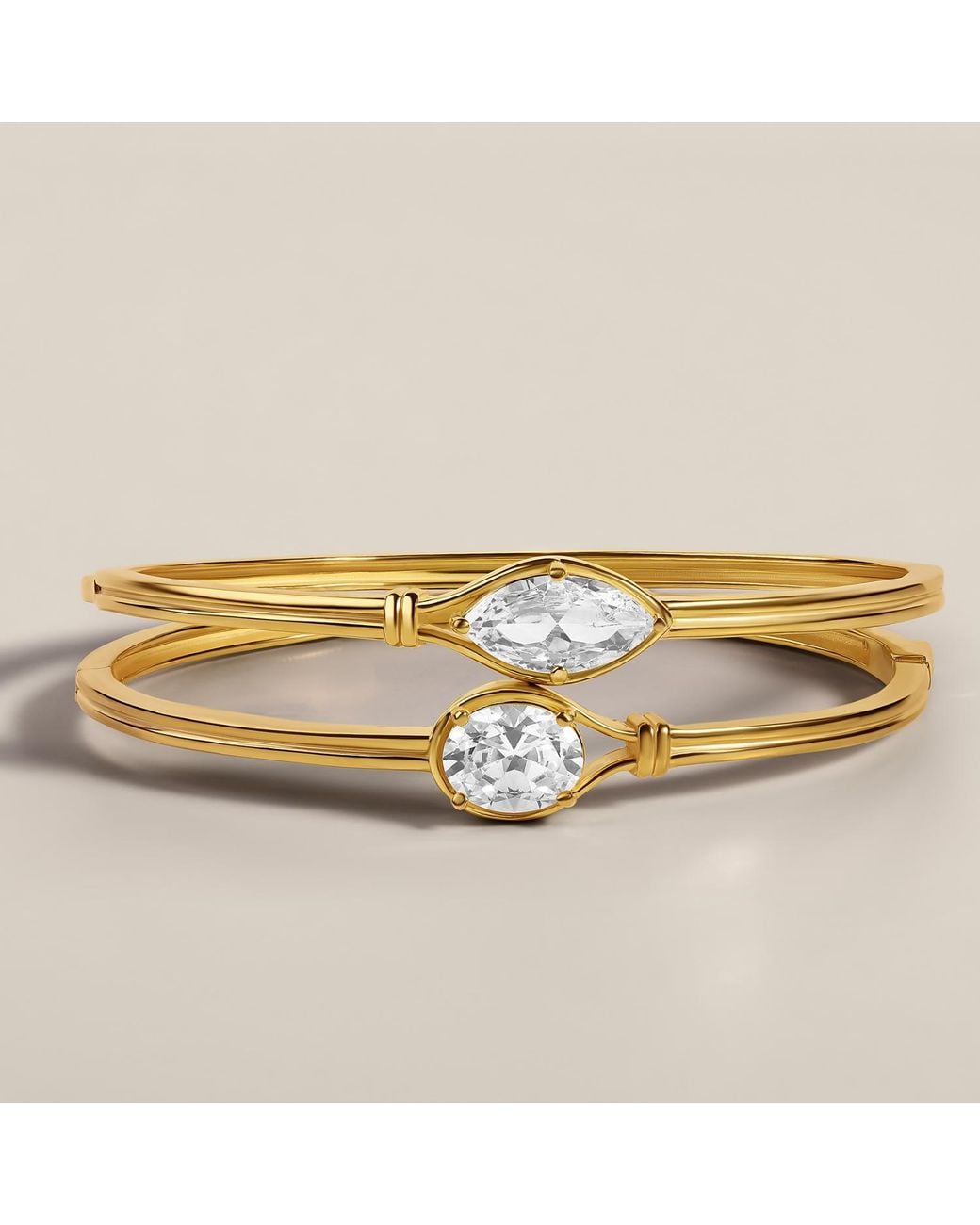SHYMI Yellow Marquise Wrap Bangle