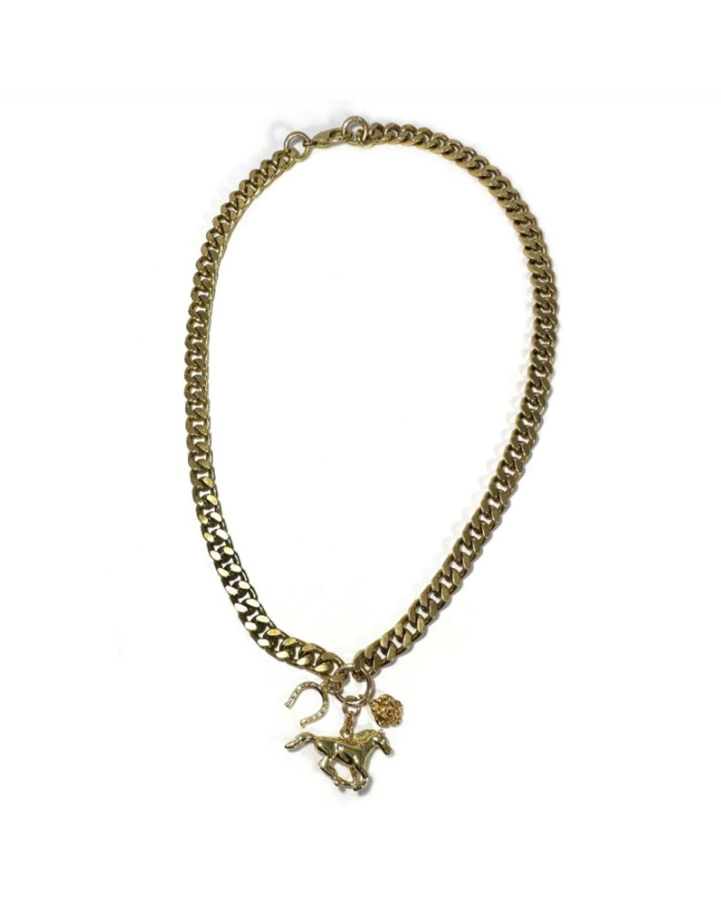 Rachel Nathan Metallic Rodeo Curb Necklace