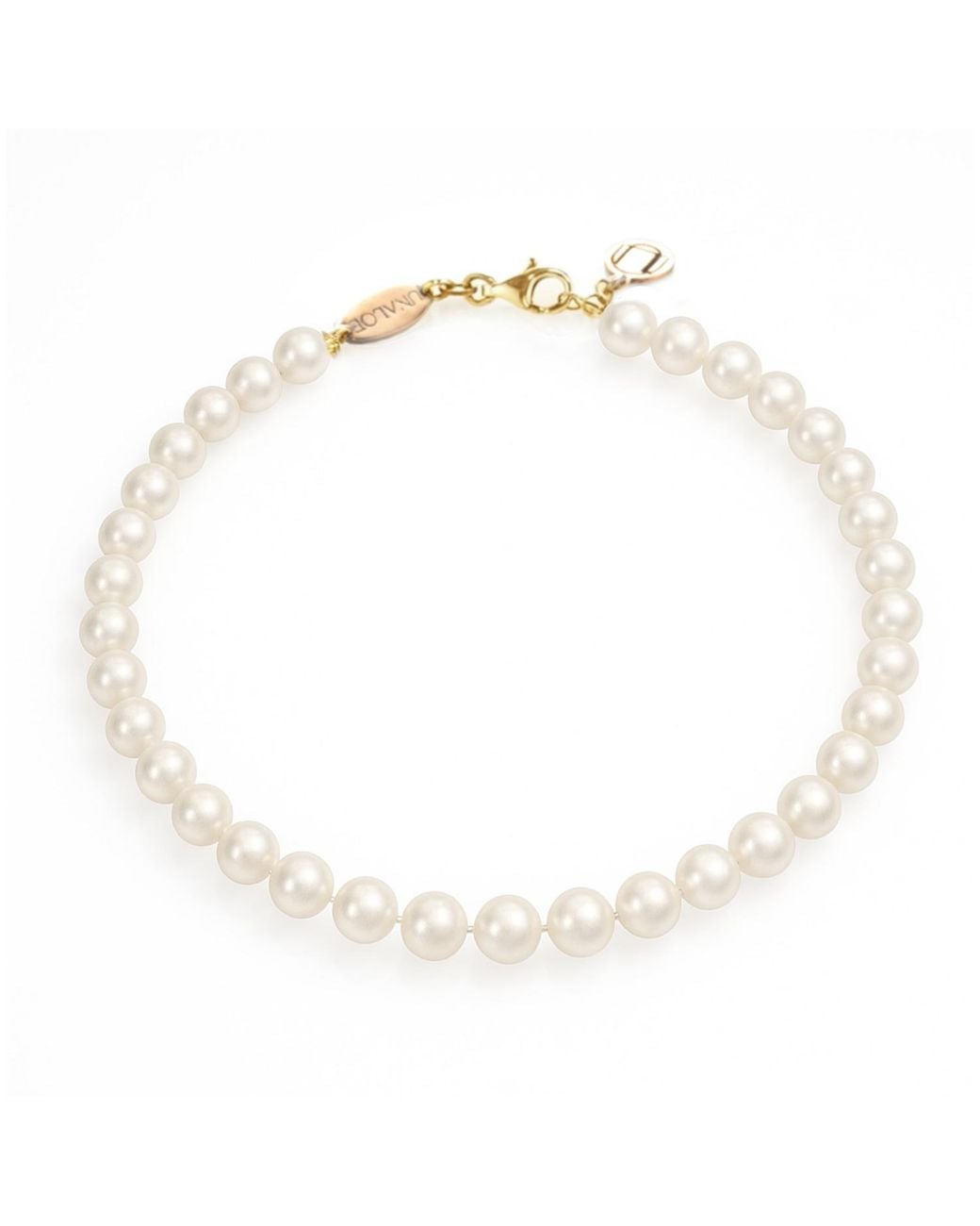 Unaloe Metallic Natural Pearl Necklace