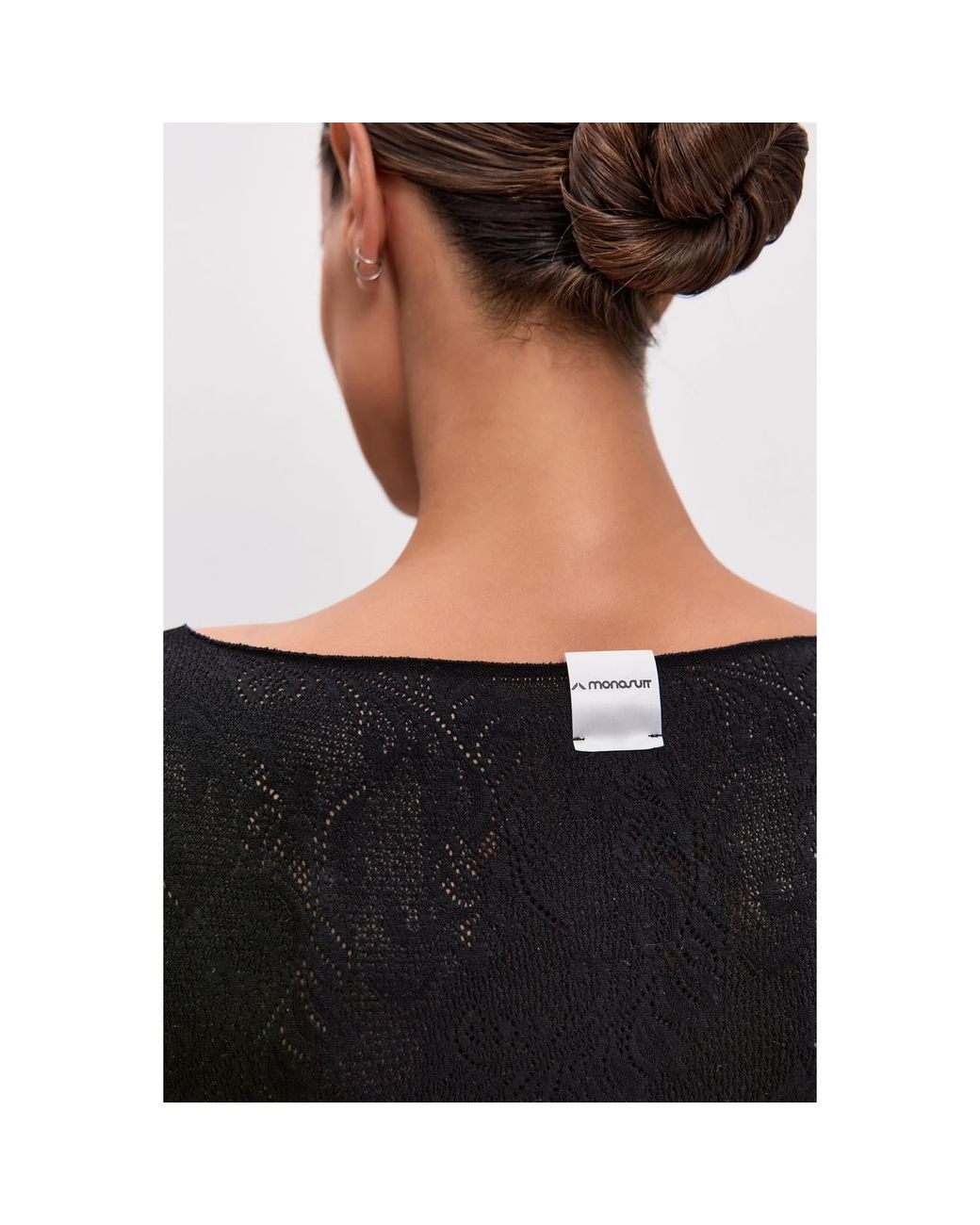 Monosuit Black Customisable Eco Allure Seamless Lace Catsuit