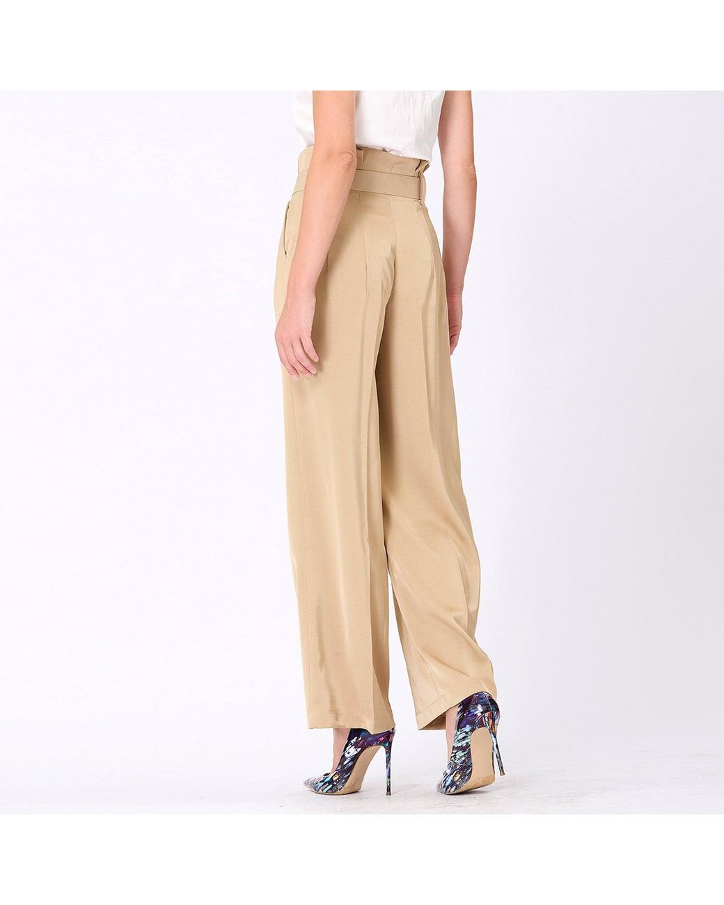 Smart and Joy Natural Pleats Straight Trousers