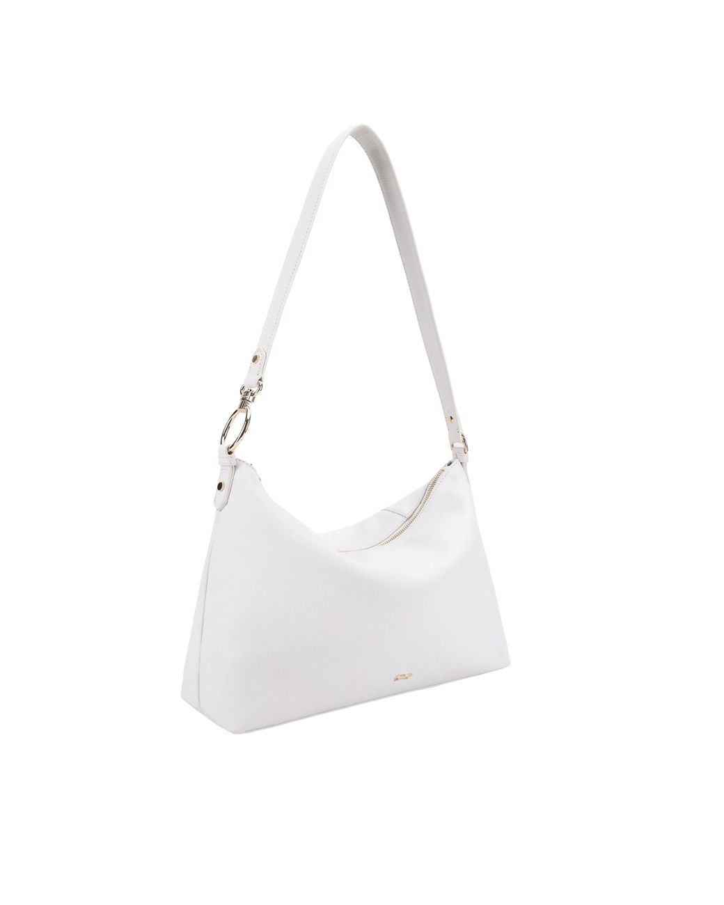 Paul Costelloe White Zainab Leather Shoulder Bag- Neutrals
