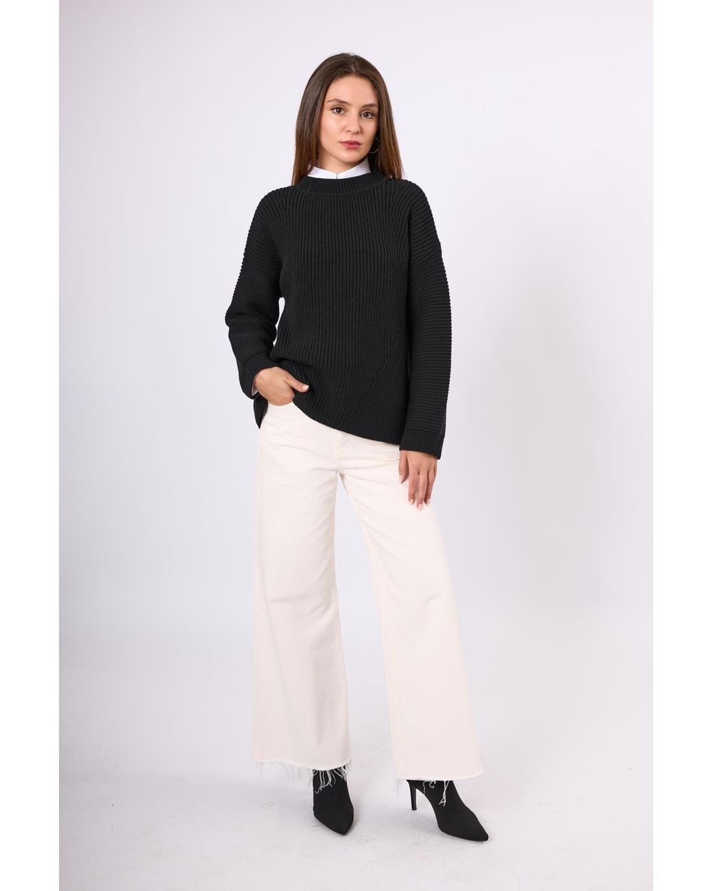 Peraluna Black Nikita Thessaloniki Knit Pullover