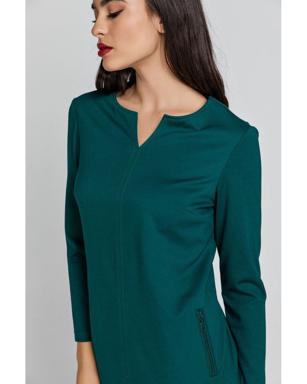 Conquista Green Emerald Sack Dress By