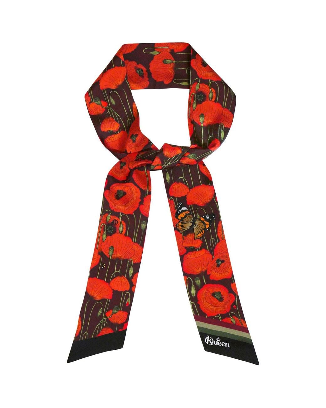 Kueen Red Silk Scarf