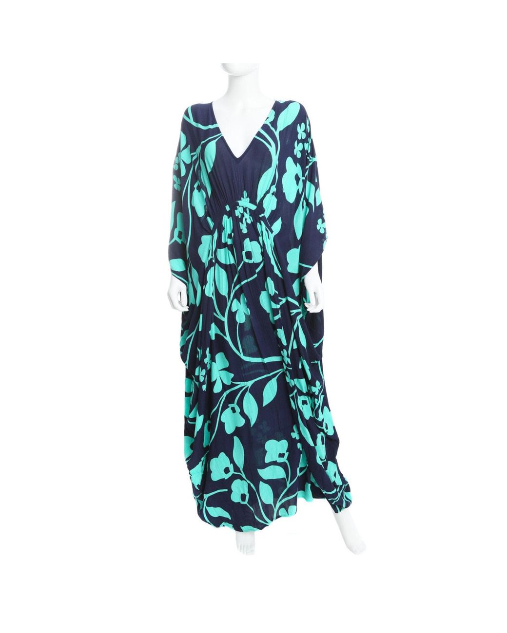 Saachi Blue Bold Floral Kaftan Maxi