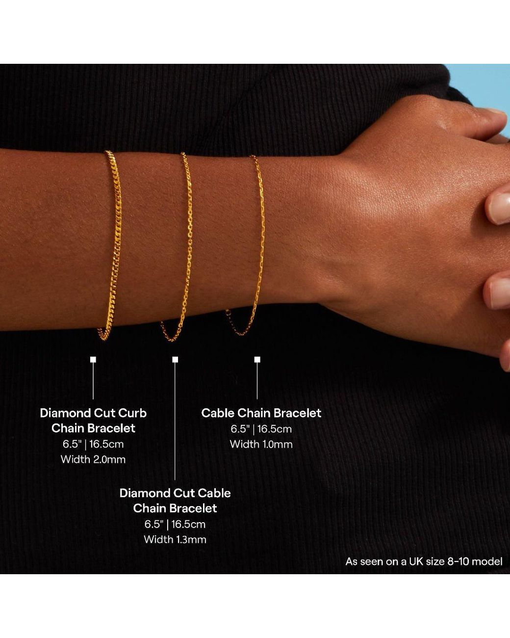7879 Metallic Cable Chain Bracelet