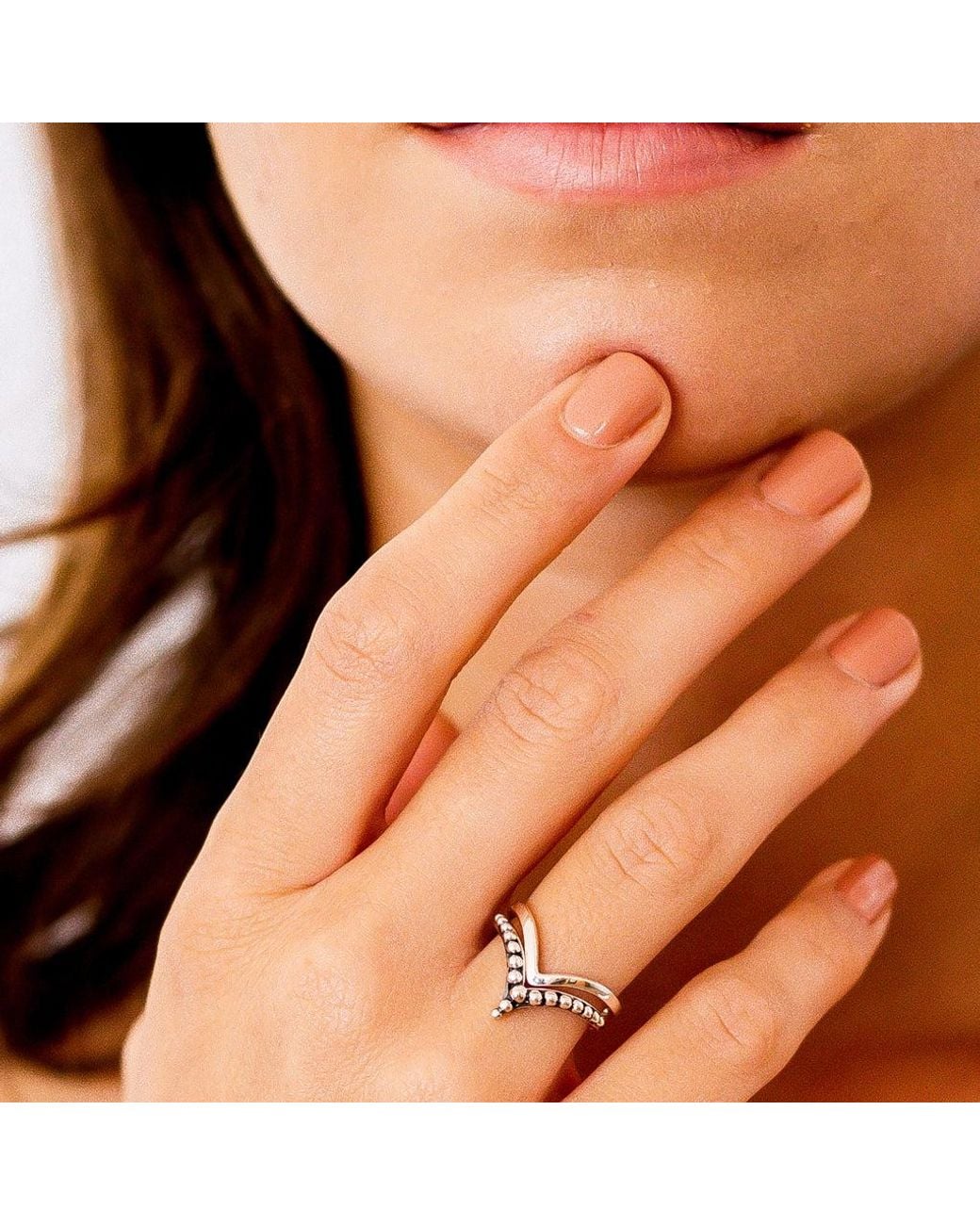 Charlotte's Web Jewellery Metallic Raja Silver Stacking Ring