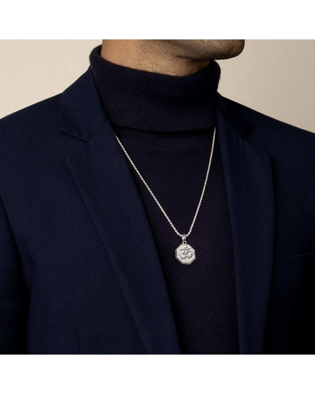 Rahul Patel Collection Metallic Ancient Om Amulet for men