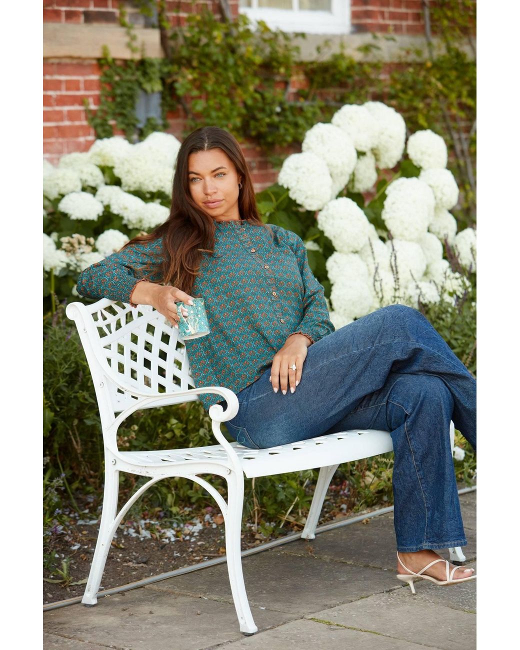 Inara Green Cinnamon Dusk Cotton Top