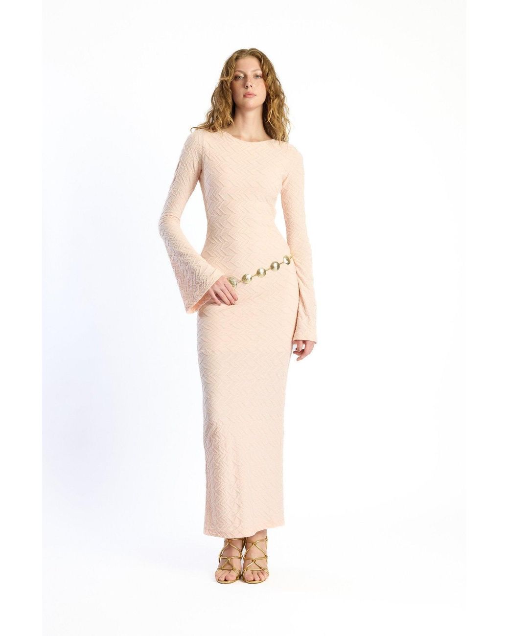 No'design Pink Serene Backless Maxi Dress