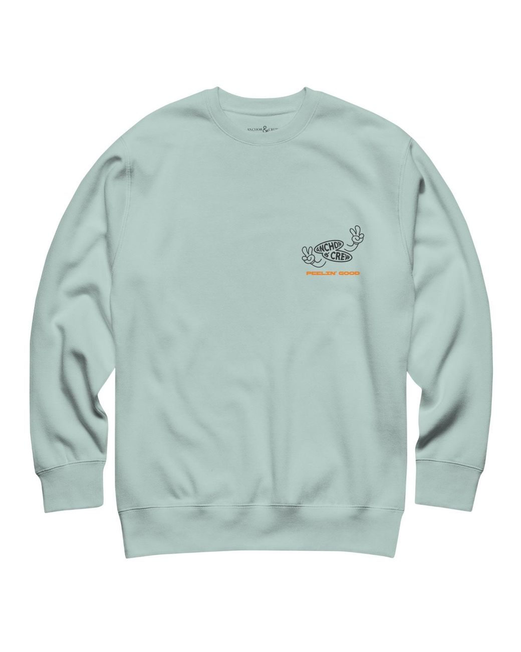 Anchor and Crew Gray Ice Lemon Fresh Dial-A-Local Organic Cotton Sweatshirt