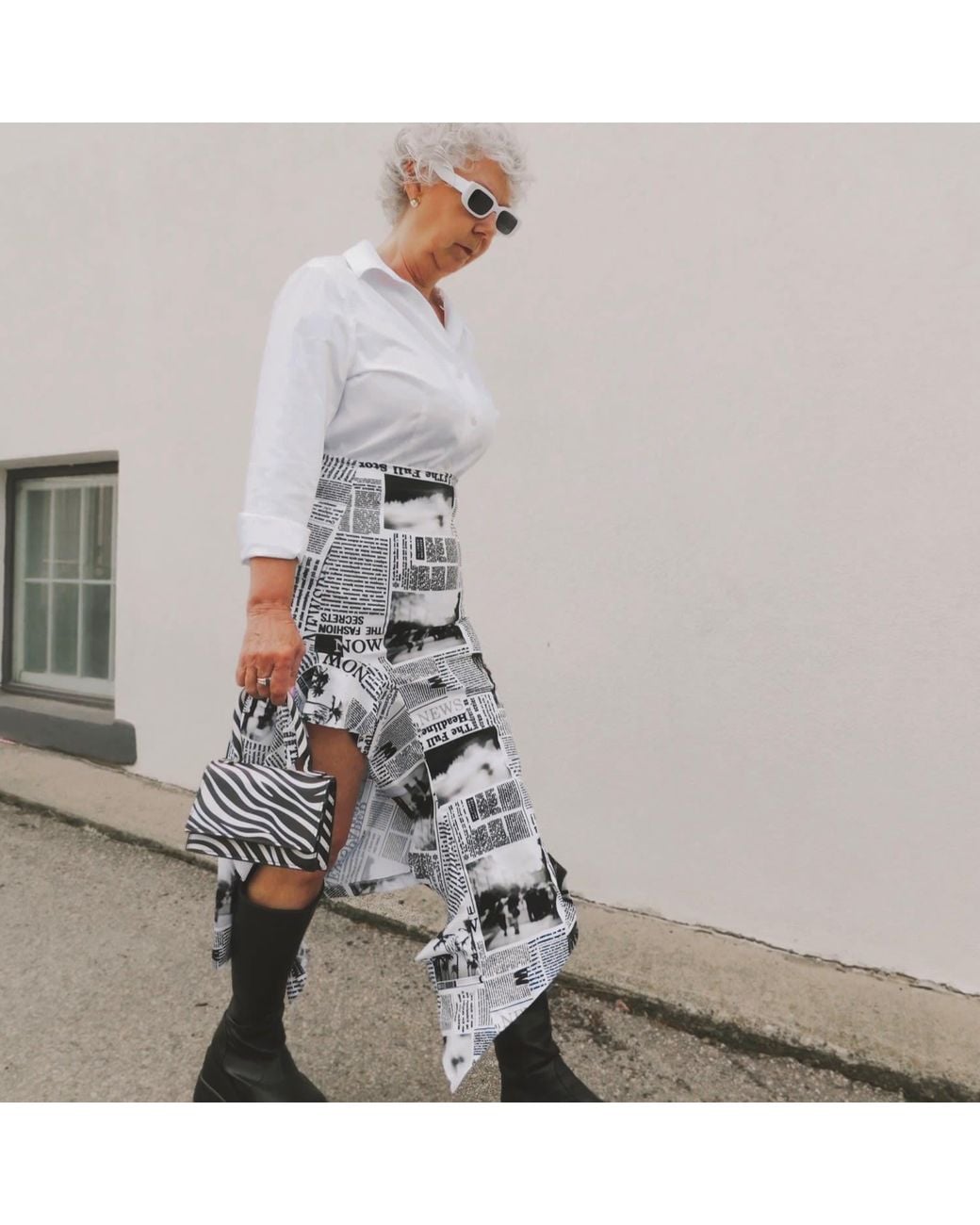 Delayne Dixon Gray The Newspaper Skirt