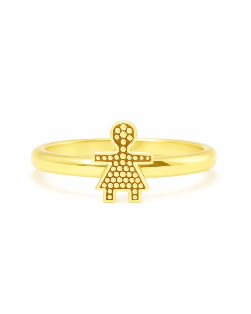 Unaloe Yellow Sterling With Plated Girl Star Ring – Sweet, Symbolic, Adjustable