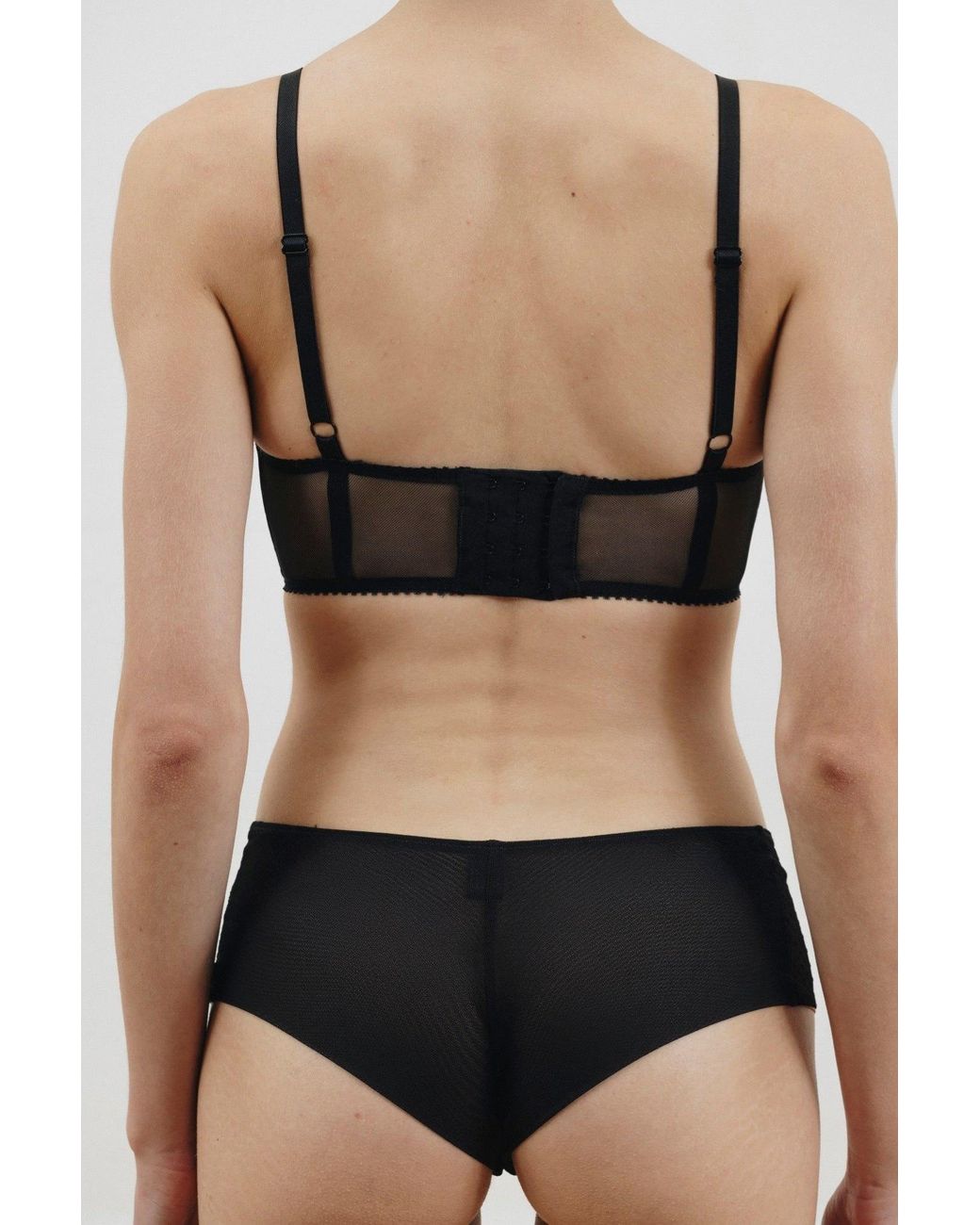 Verdant Intimates Black Rose Lace Boyshort