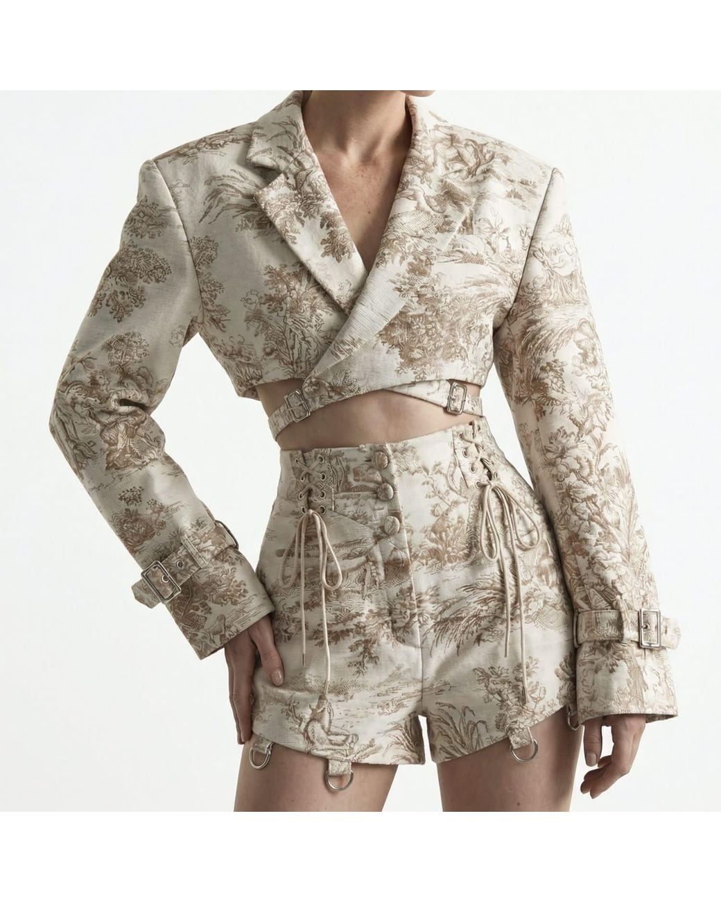 La Musa Gray Savoy Blazer