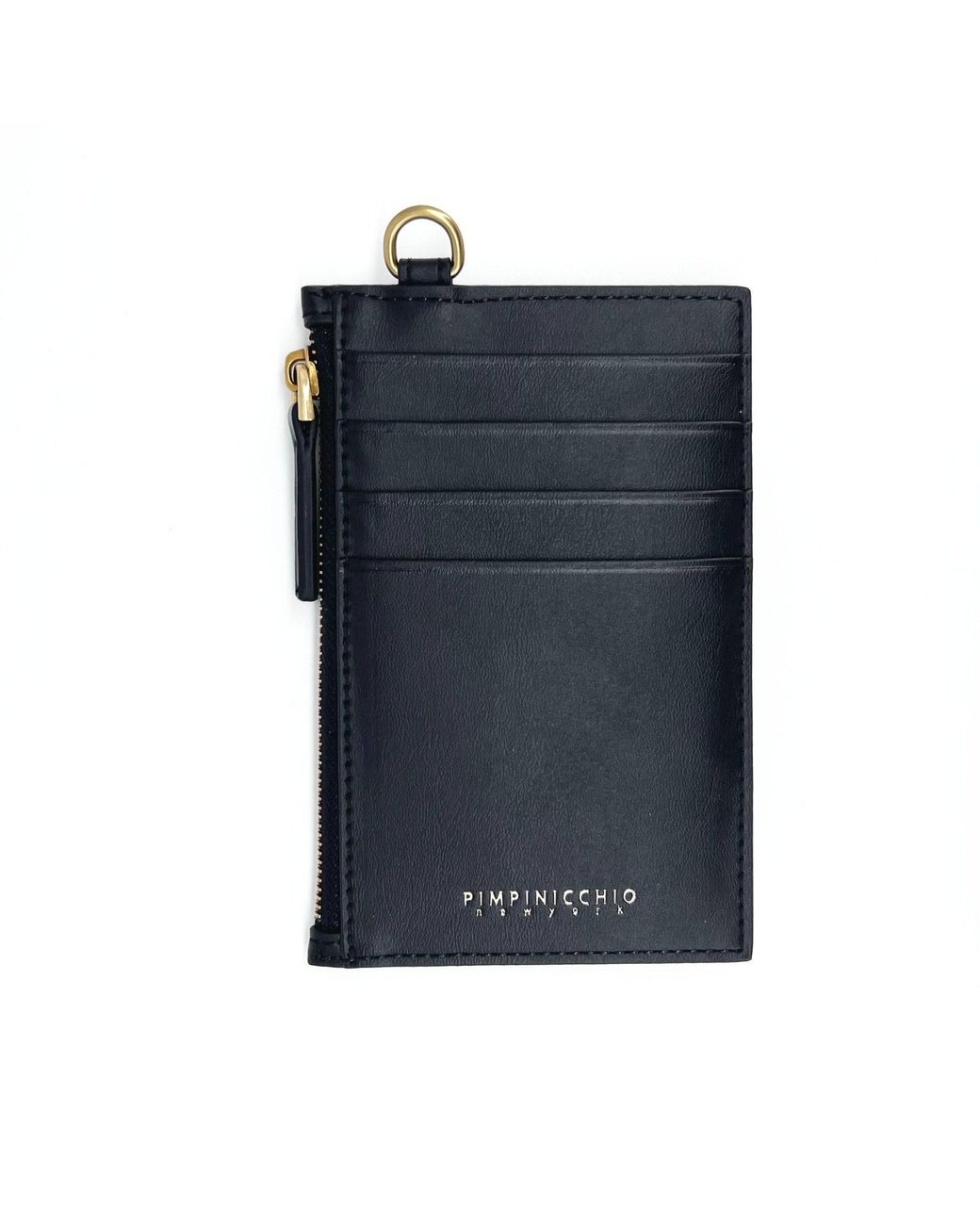 Pimpinicchio New York Black Card Case On Keyring for men