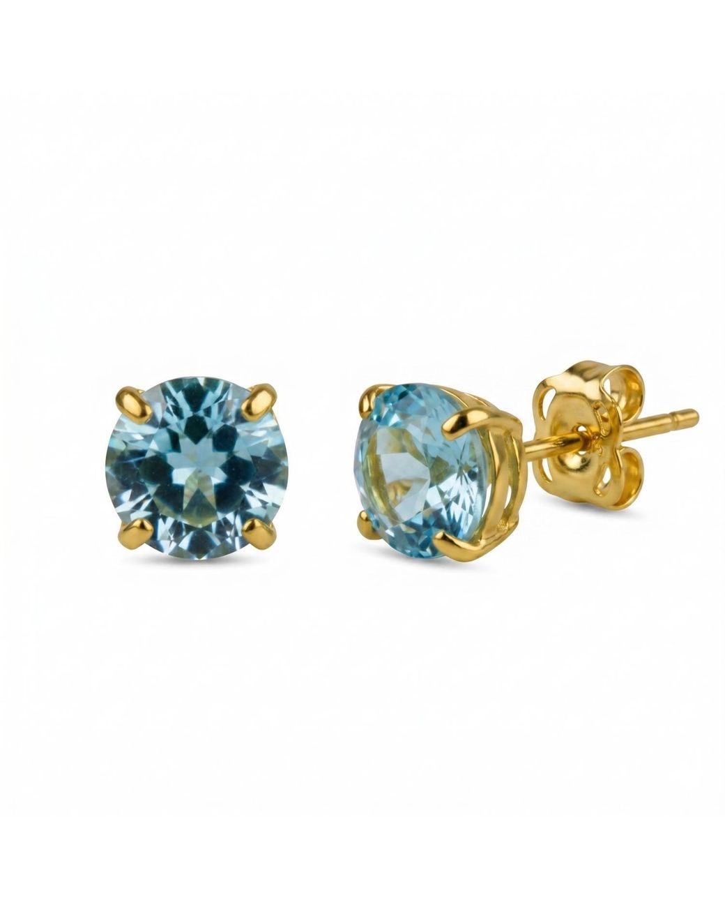 Spero London Blue 9Ct Topaz Stud Earrings