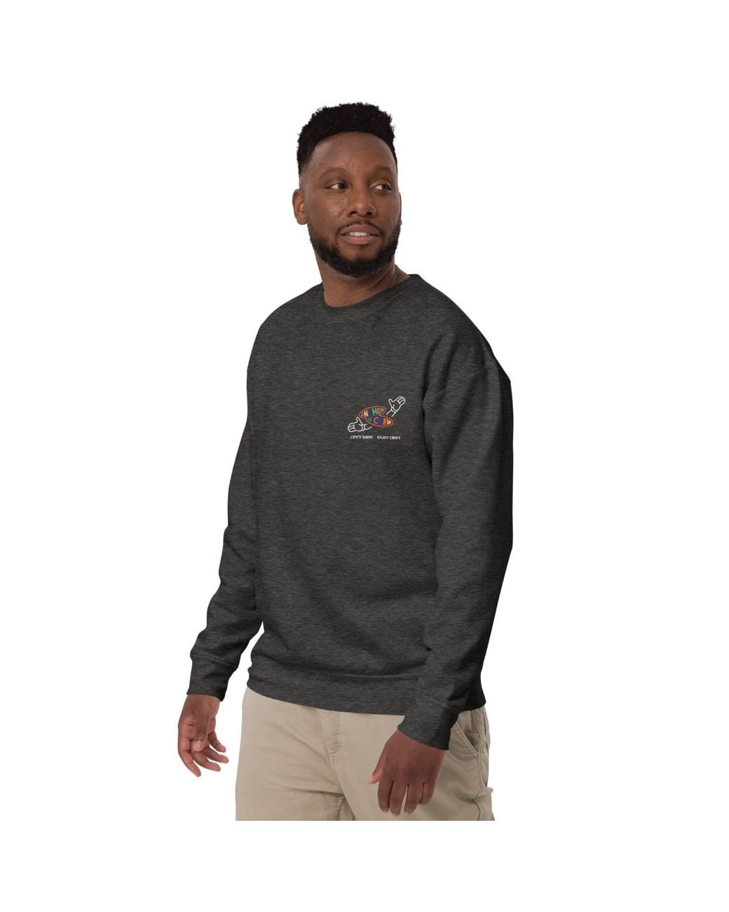 Anchor and Crew Gray Heather Enjoy Craft Dial-A-Local Organic Cotton Sweatshirt for men