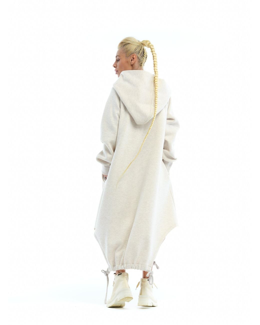 Clothes by Locker Room Natural Oversize Cream Hoodie Dress