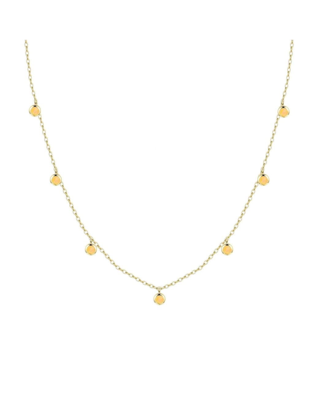 KAMARIA Metallic Opal Dew Drops Reversible Layering Necklace