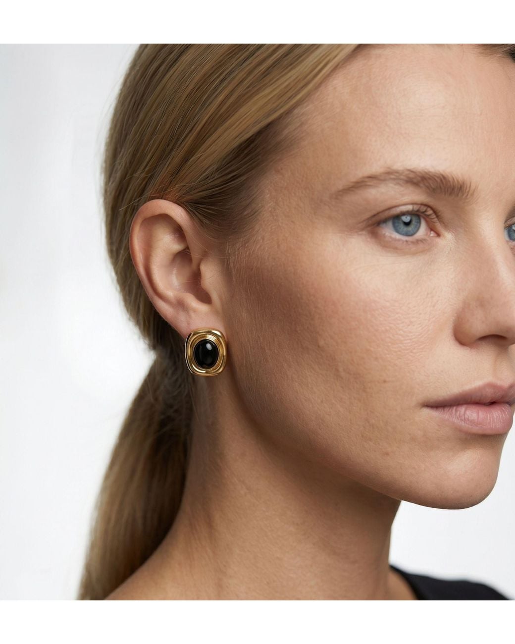 Uchi and Soto Metallic Enso Onyx & Stud Earrings
