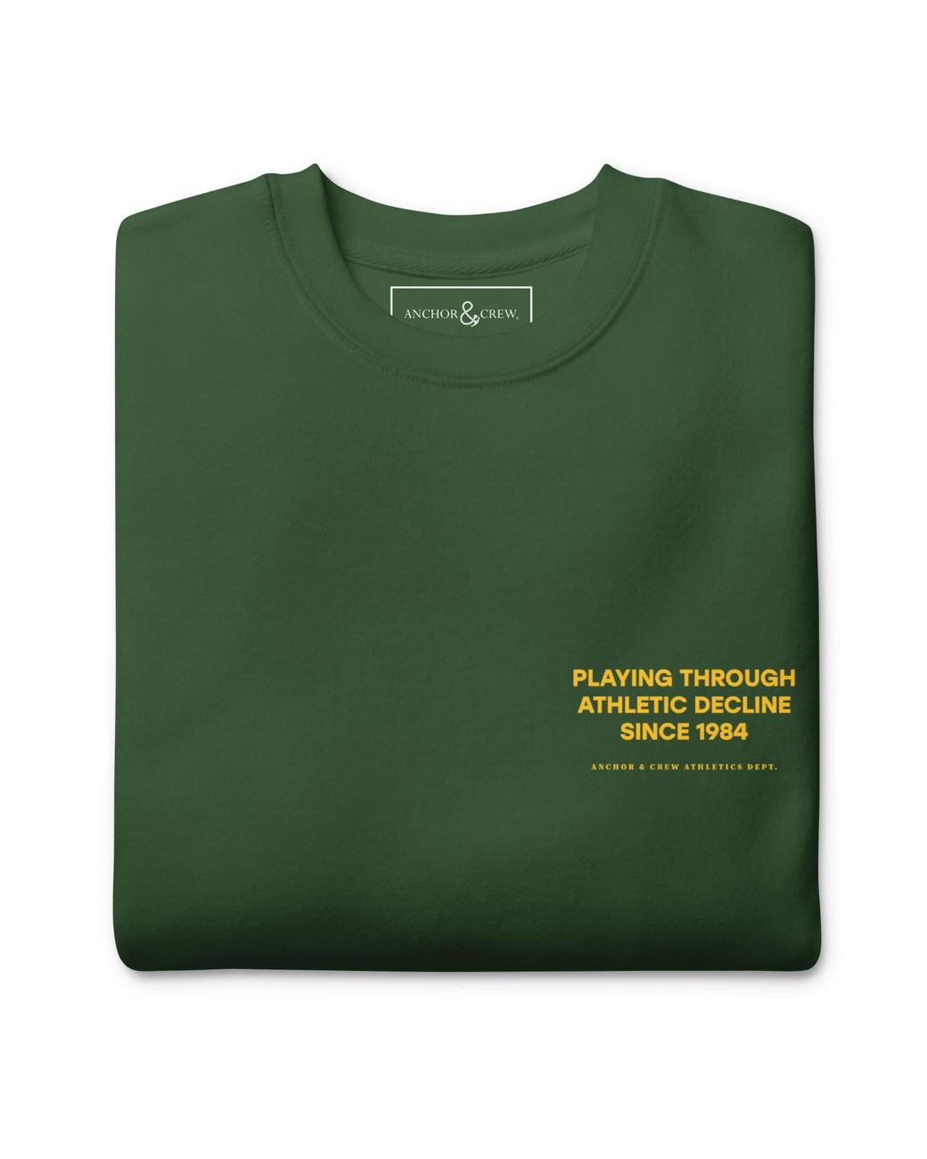 Anchor and Crew Green Forest The Playmaker Basketball Club League Organic Cotton Sweatshirt for men