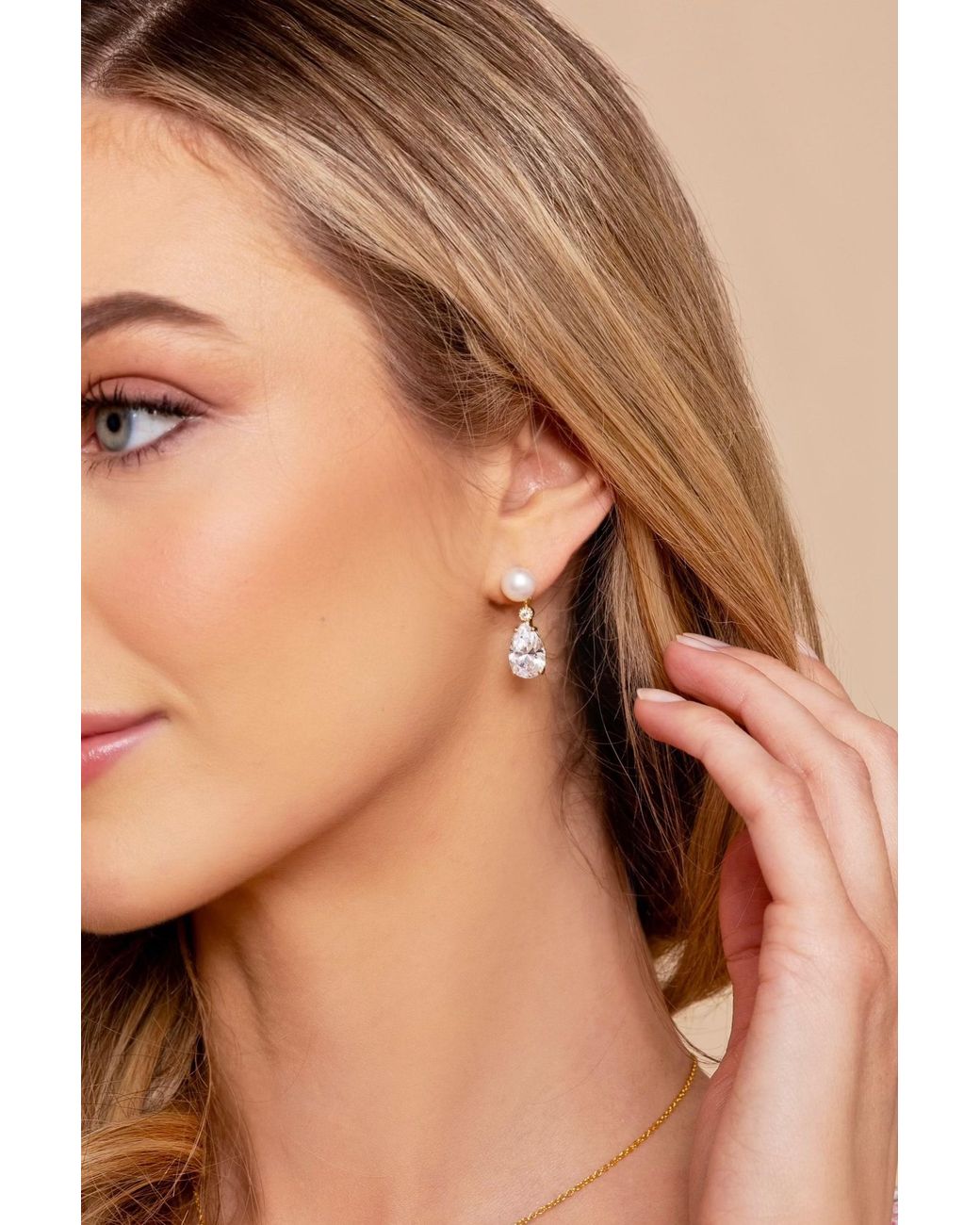 Santinni Metallic 'Highgrove' Freshwater Pearl & Crystal Drop Earrings