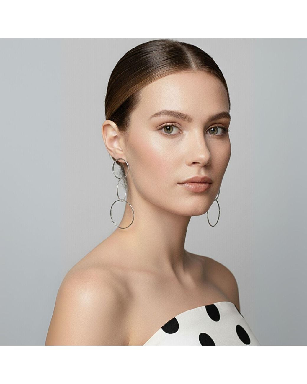 Jaredjamin White Lindy Links Post Earrings