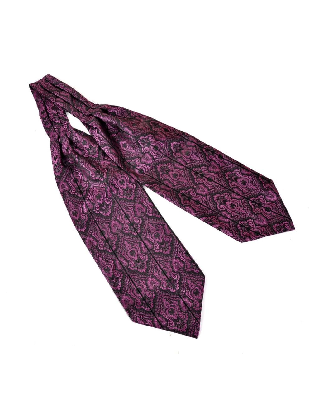 DAVID WEJ Purple Self Tie Paisley Cravat – for men
