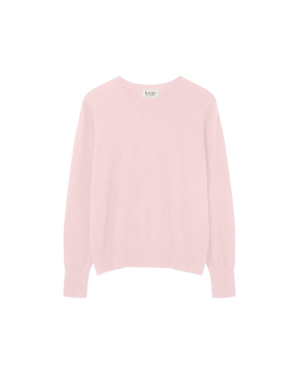 Loop Cashmere Pink Cashmere Crew Neck Sweater