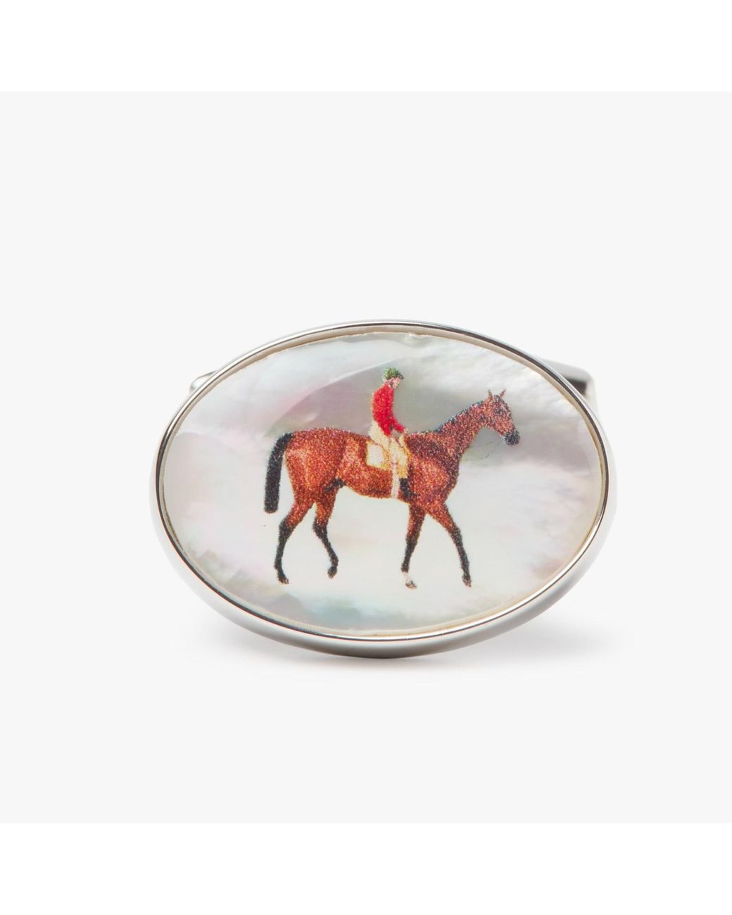 Simon Carter Multicolor Stubbs Horse Cufflink for men