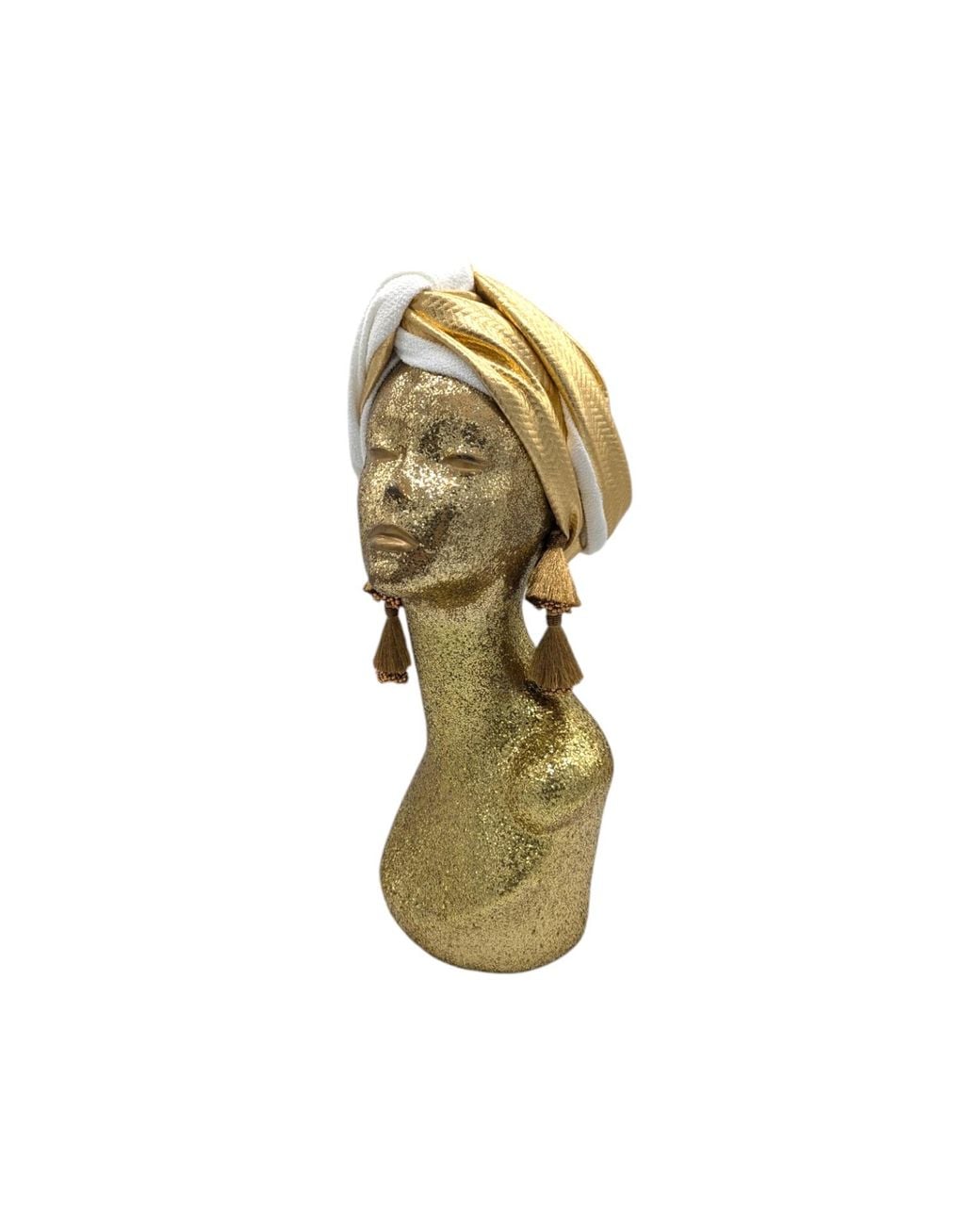 Julia Clancey Metallic Zia Ivory Terry Golden Mini Dorado Turban