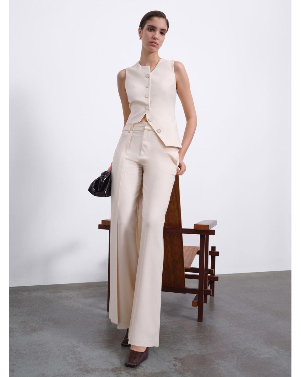 Sélone White Neutrals Calin Overlay Trousers