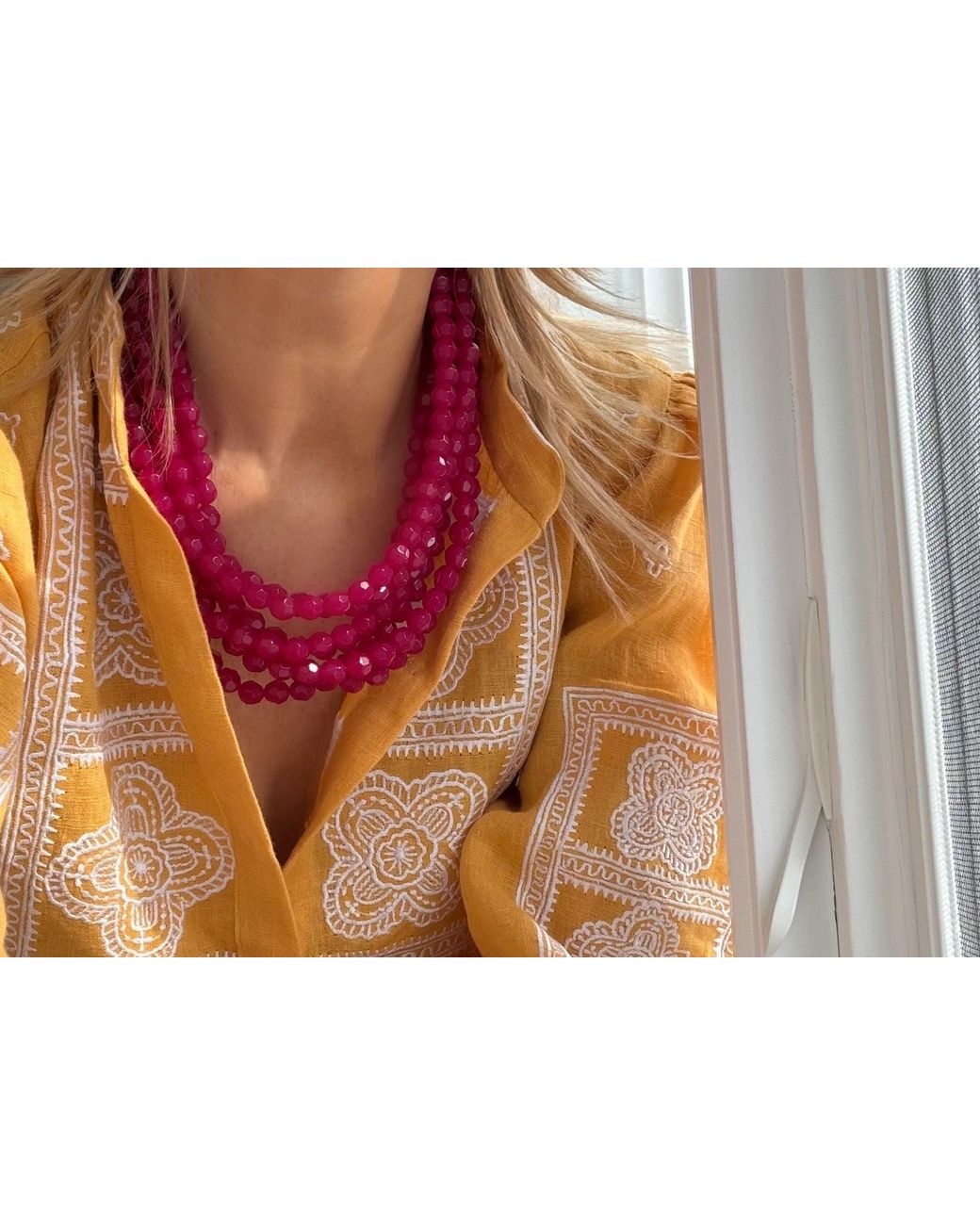 Fairchild Baldwin Red Helena Fuchsia Necklace