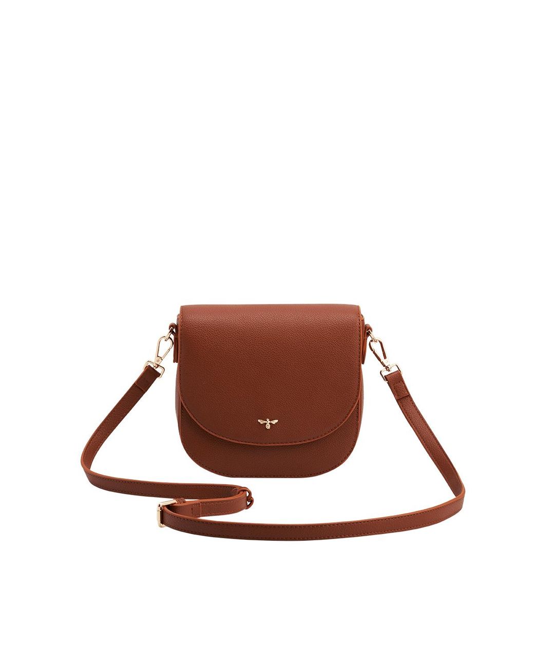 Fable England Brown Beth Saddle Crossbody Bag