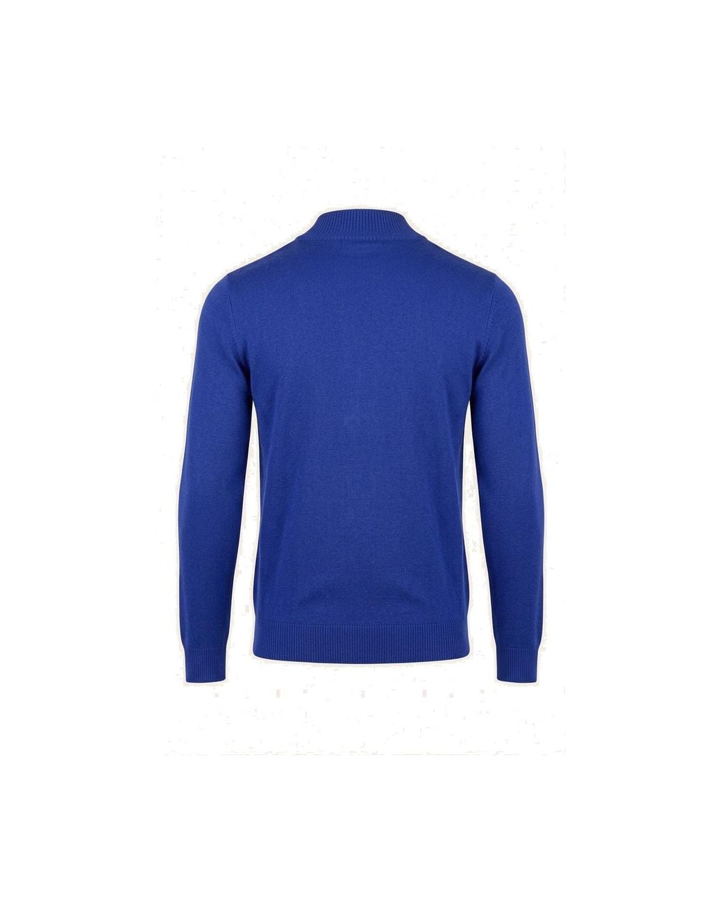 Ron Tomson Blue Mock Neck Sweater for men