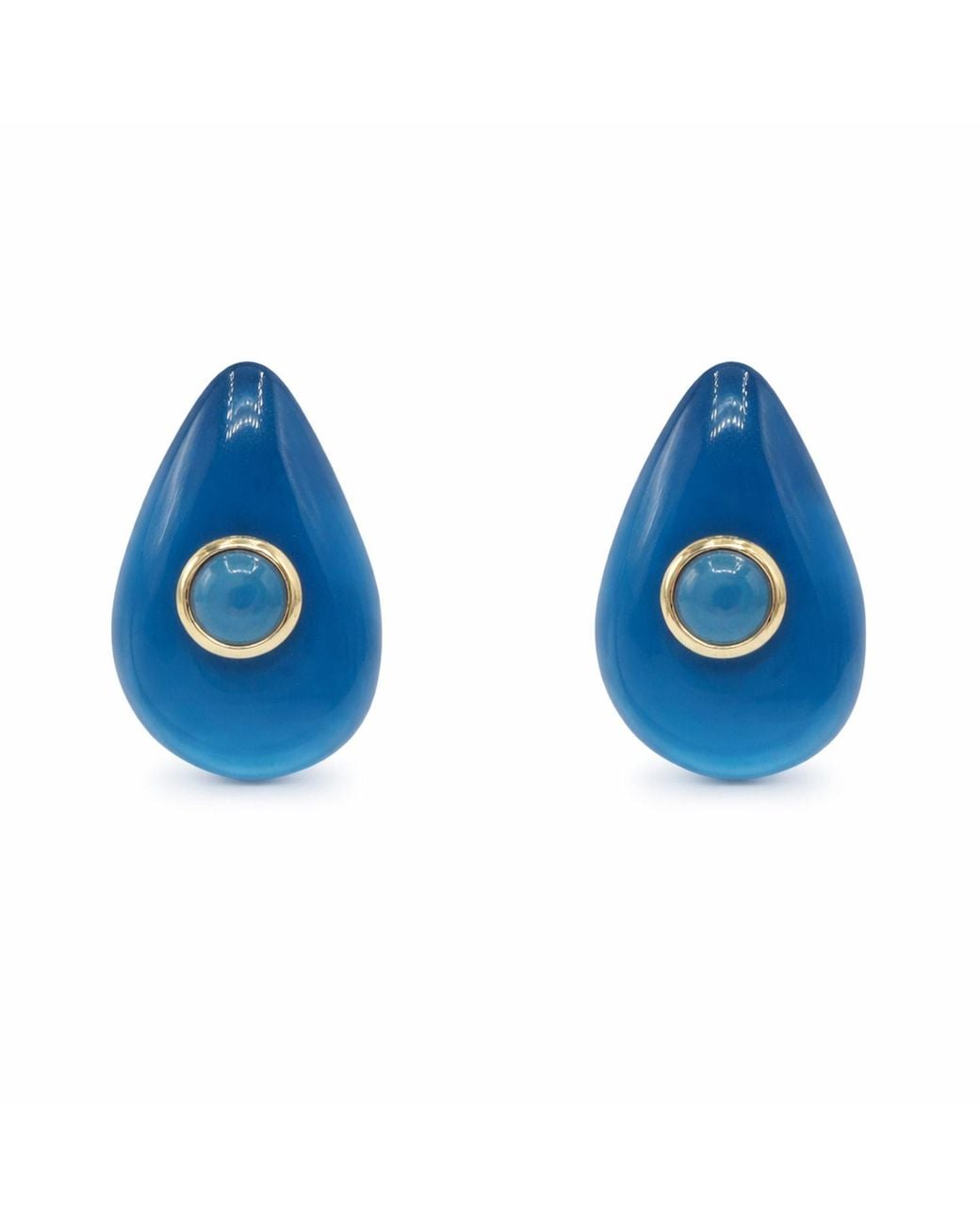 Michael Nash Jewelry Blue Rosamund Cerulean Resin Pierced Earrings