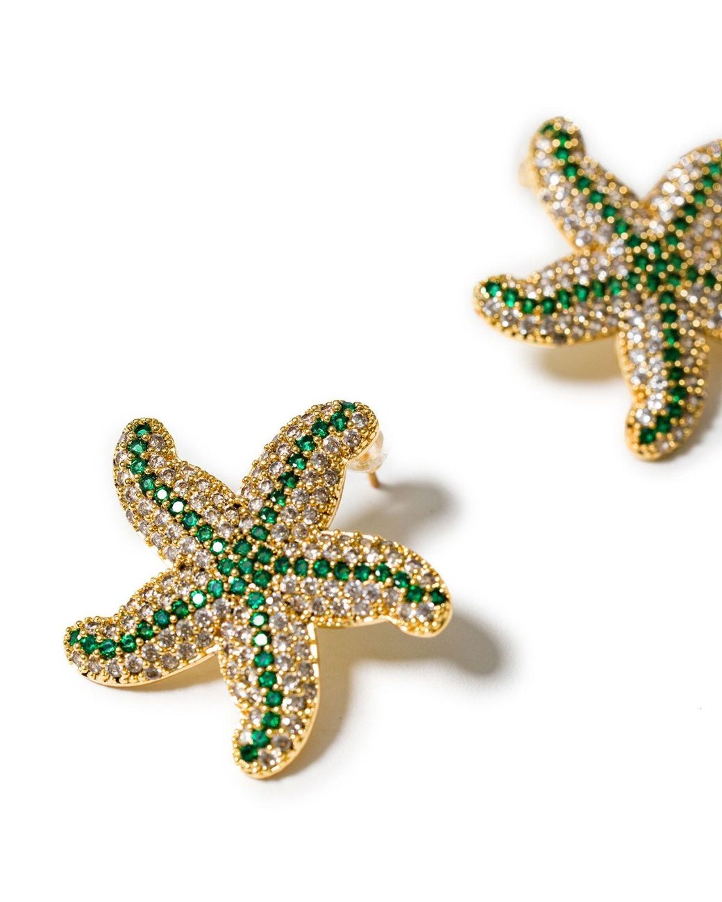 Kybele Studio Green Starfish Earrings