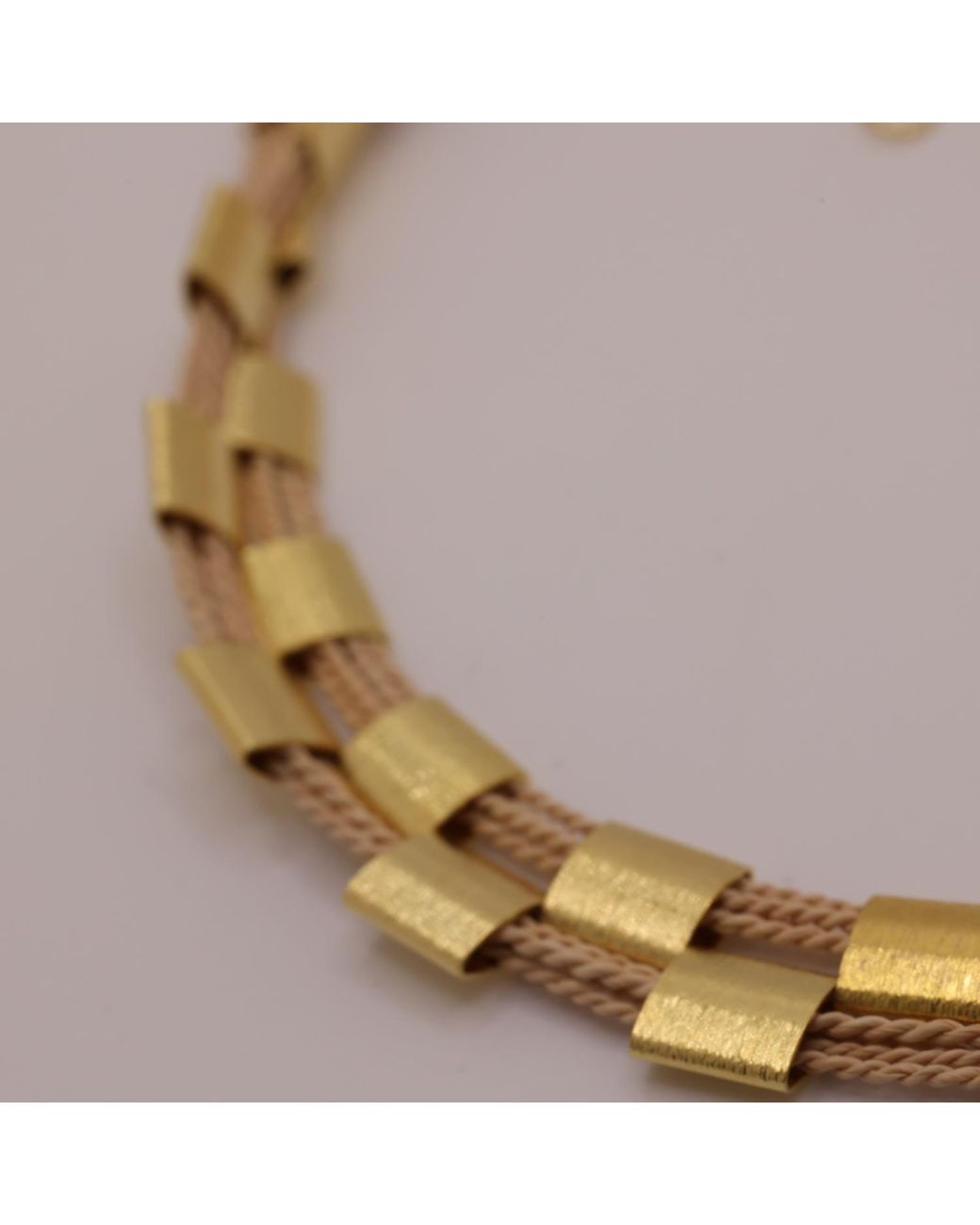 Nart Nature Making Art Metallic The Chain Buriti Natural Fiber Necklace