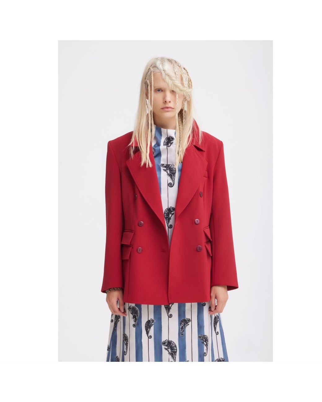 Julia Allert Classic Tailored Double-Breasted Blazer