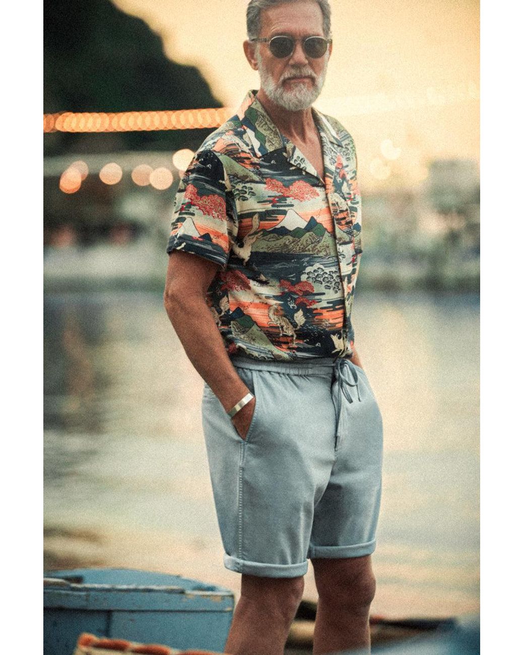 &SONS Trading Co Blue Orta Bermuda Shorts Sky for men