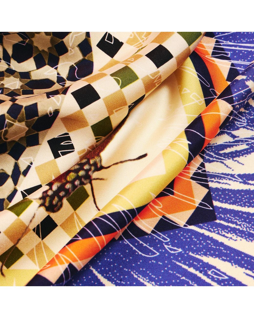 Tash and Ley Metallic Neutrals Stolen Moments 90X90 Silk Scarf