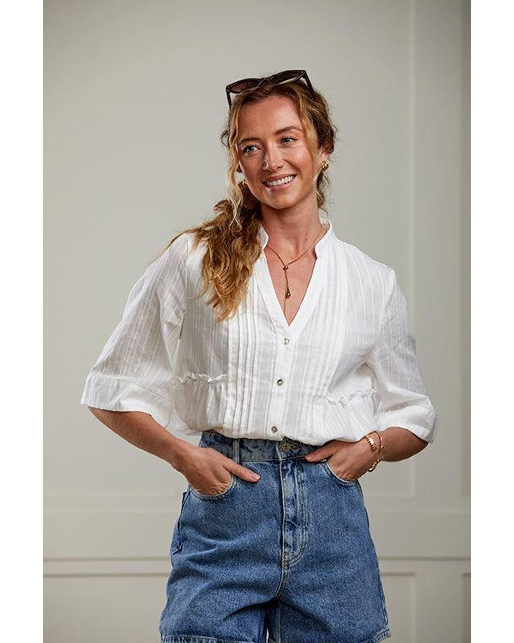 Guinea London White Cotton Top