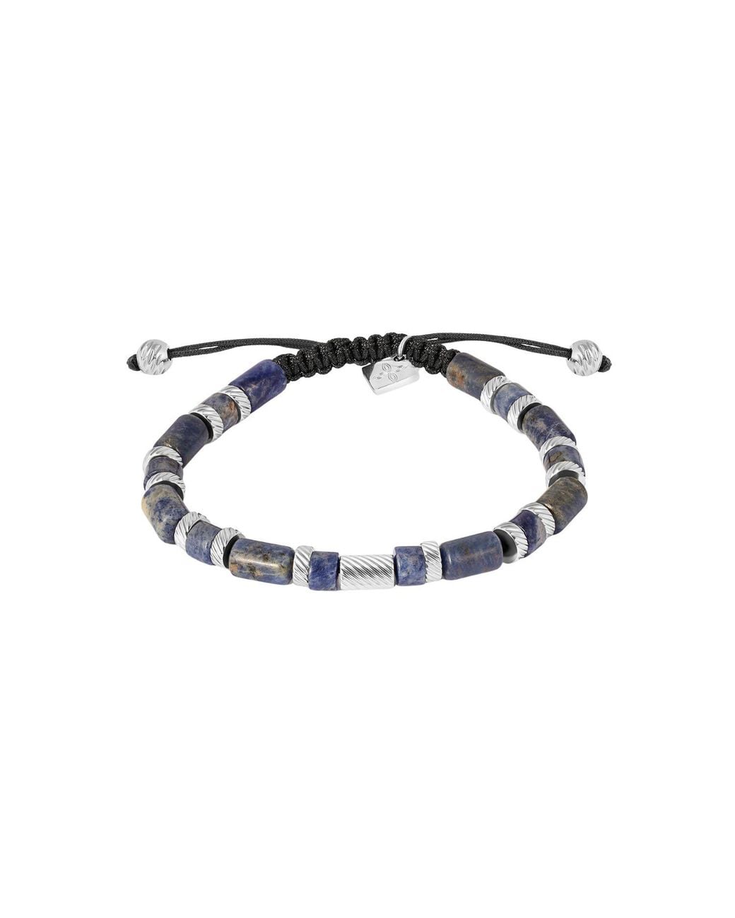 Tateossian Multicolor Thompson Sodalite Twist Beaded Bracelet for men
