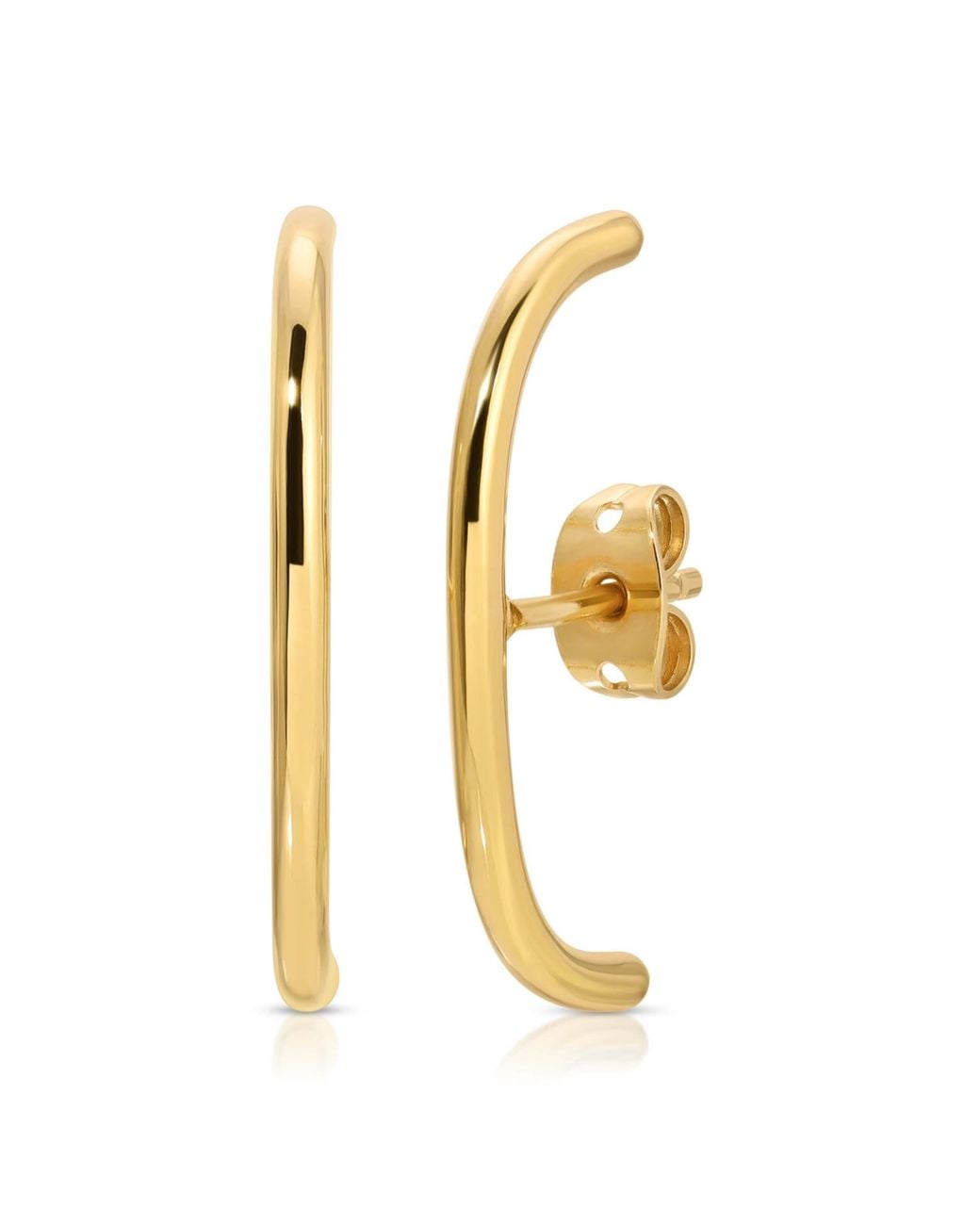 Glamrocks Jewelry Metallic Minimalist Ear Suspension Hoop
