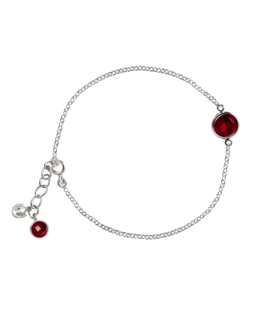 The Jewellery Store London White Garnet Chain Bracelet