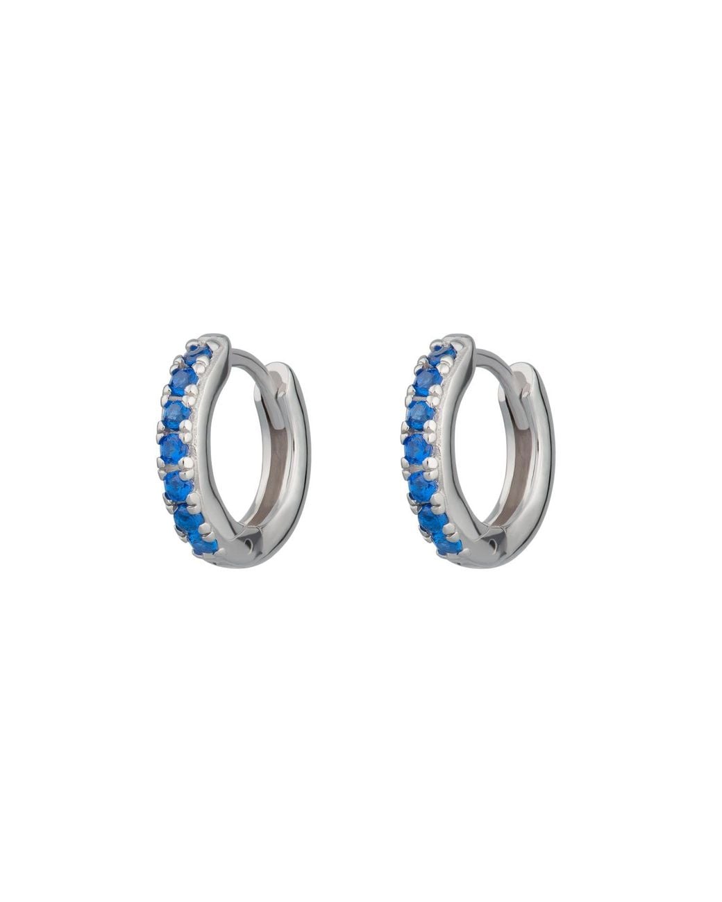 Scream Pretty huggie Earrings With Blue Stones