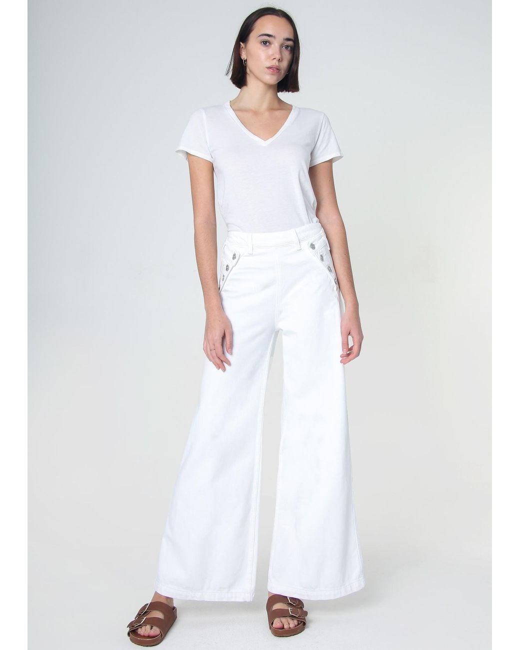 NOEND White Dina High Waisted Wide