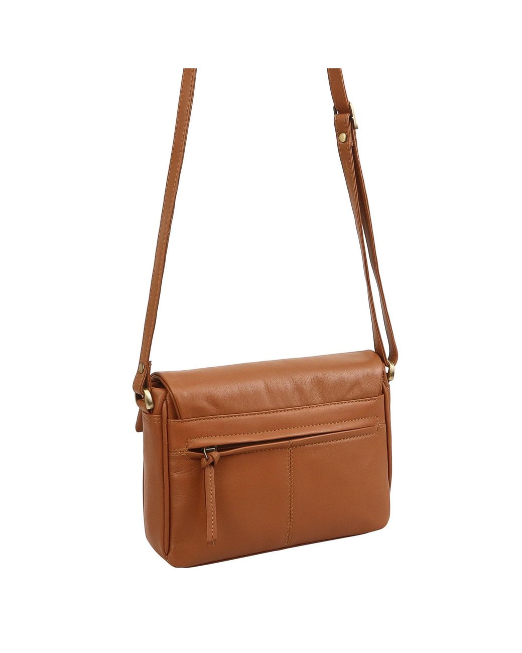 Lloyd Baker Brown Gulmarg Leather Flap-Over Crossbody Bag